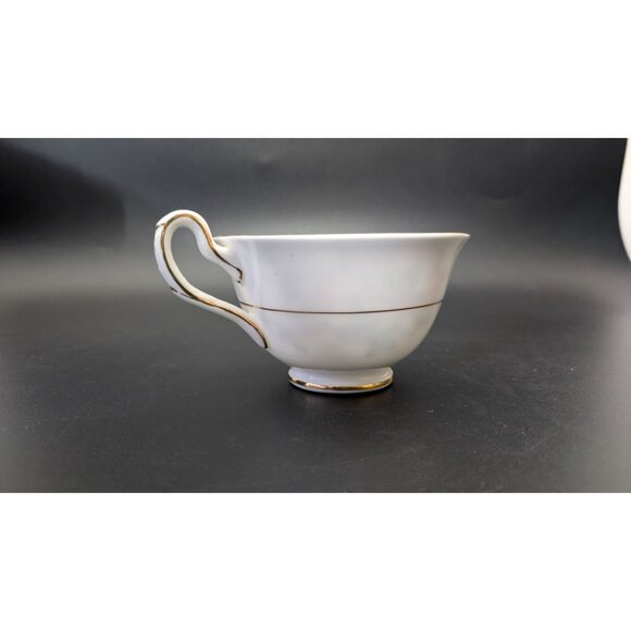 Taylor & Kent Bone China Teacup England Art Deco Floral Gold Trim Vintage - Picture 7 of 13